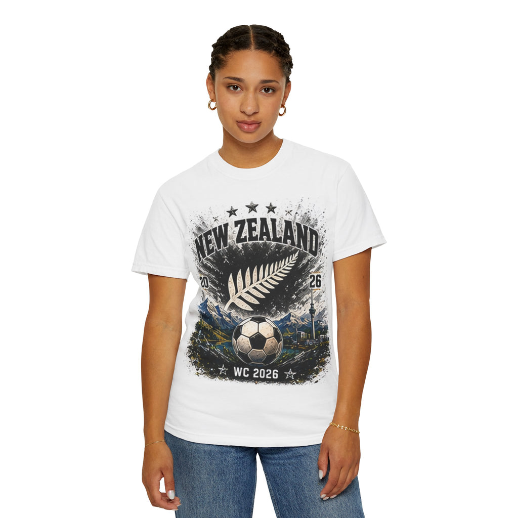 New Zealand WC 2026 Soccer T-Shirt — Fern & Stadium Graphic Tee