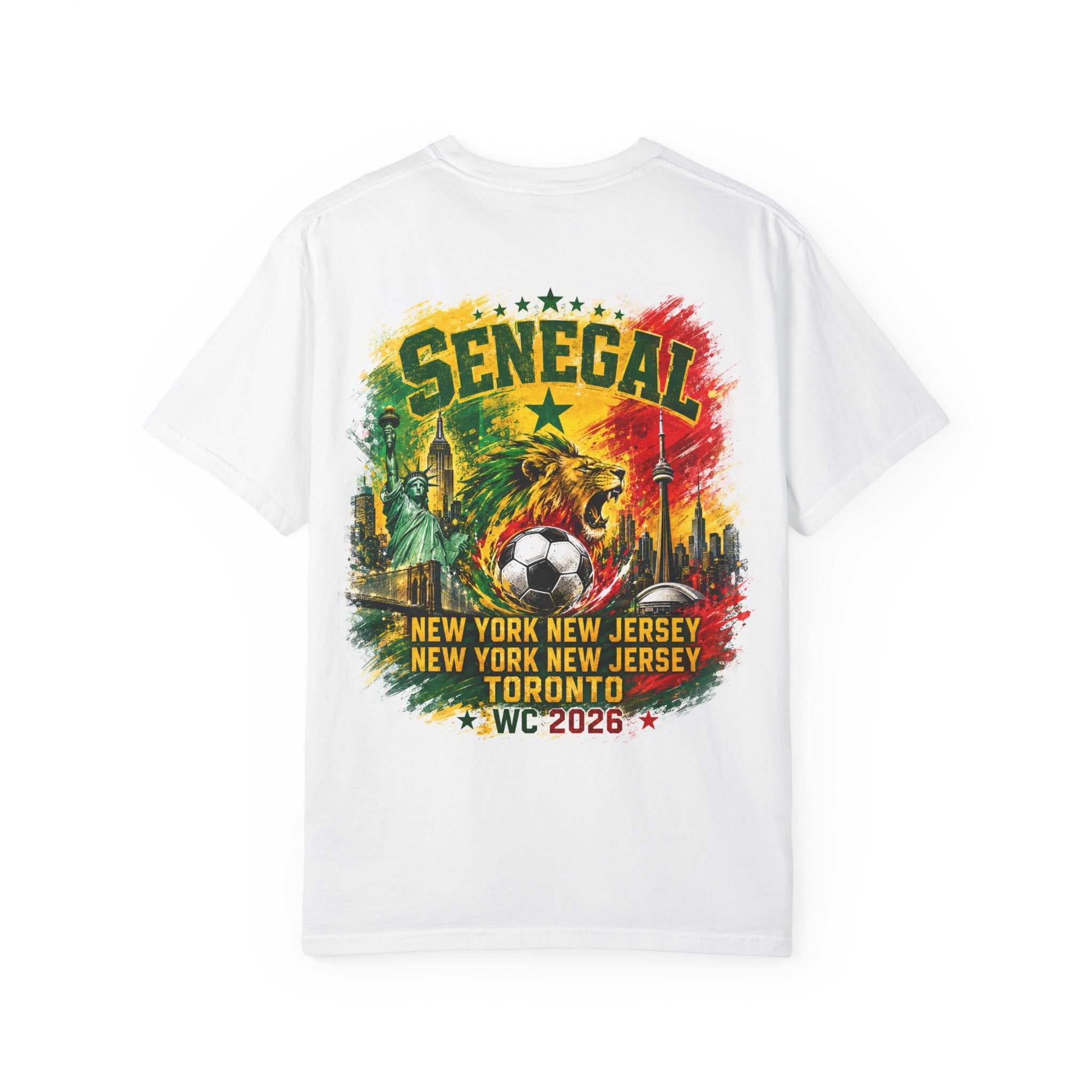 Senegal Lion Soccer T-Shirt — WC 2026 Fan Tee