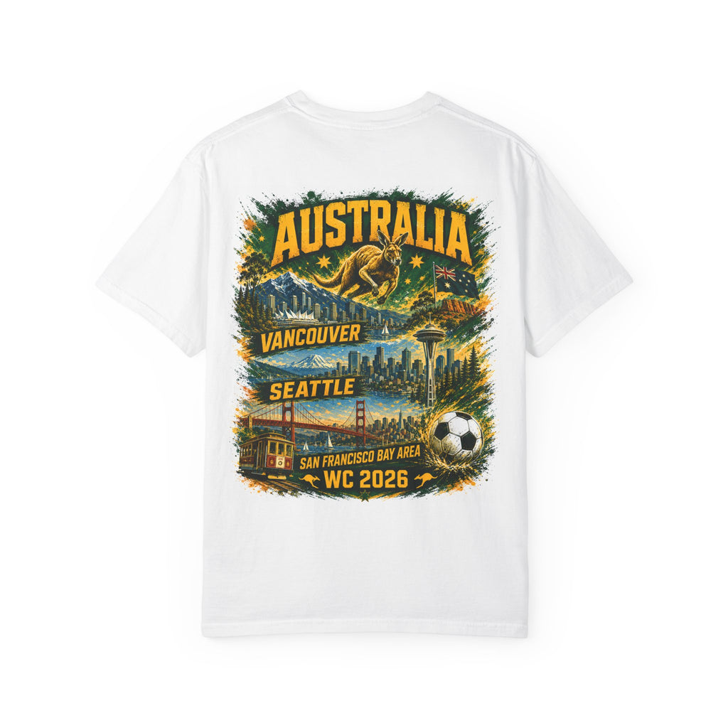 Australia WC 2026 Soccer T-Shirt — Kangaroo & Cities World Cup Tee