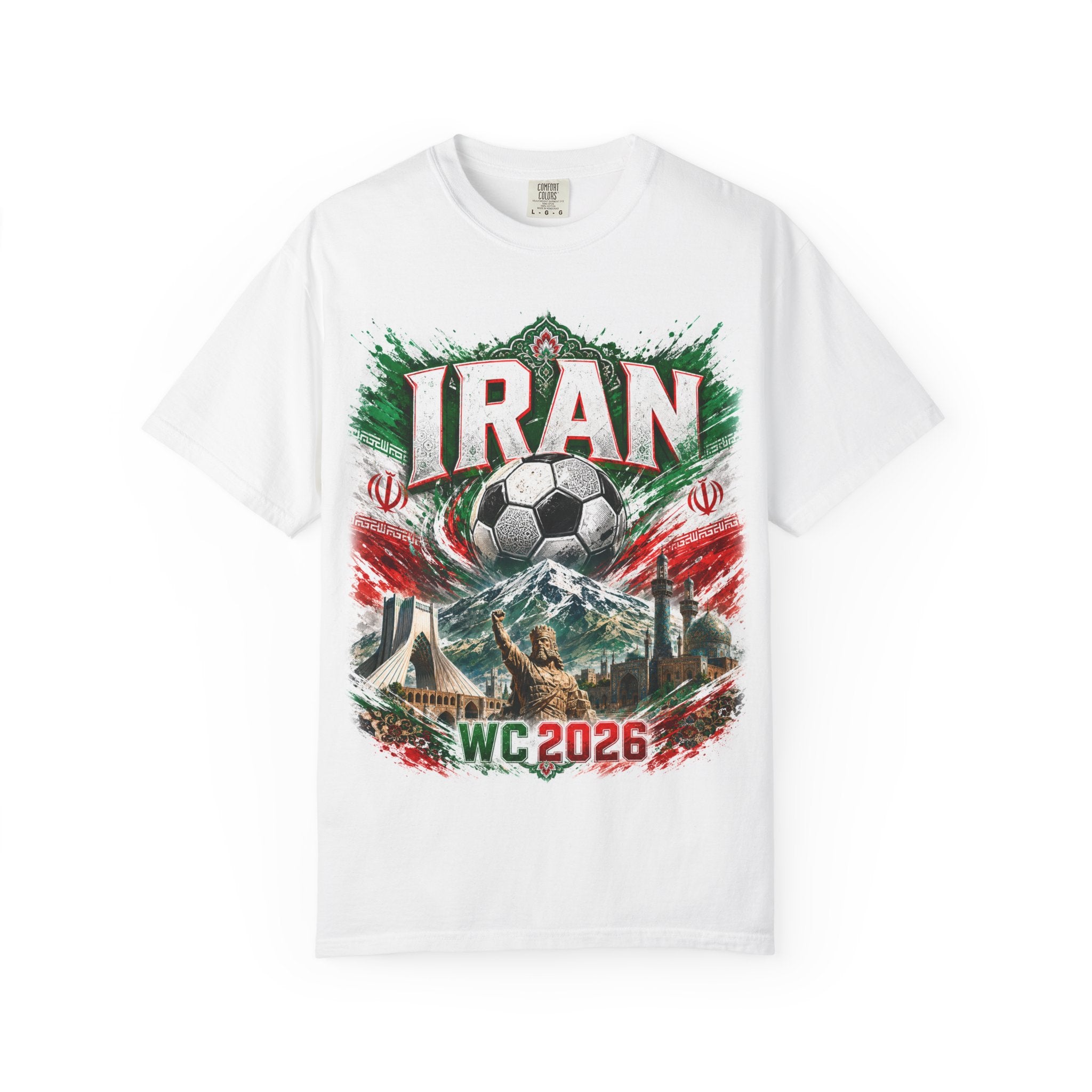 Iran World Cup 2026 Soccer T-Shirt — WC 2026 Los Angeles & Seattle Fan Tee