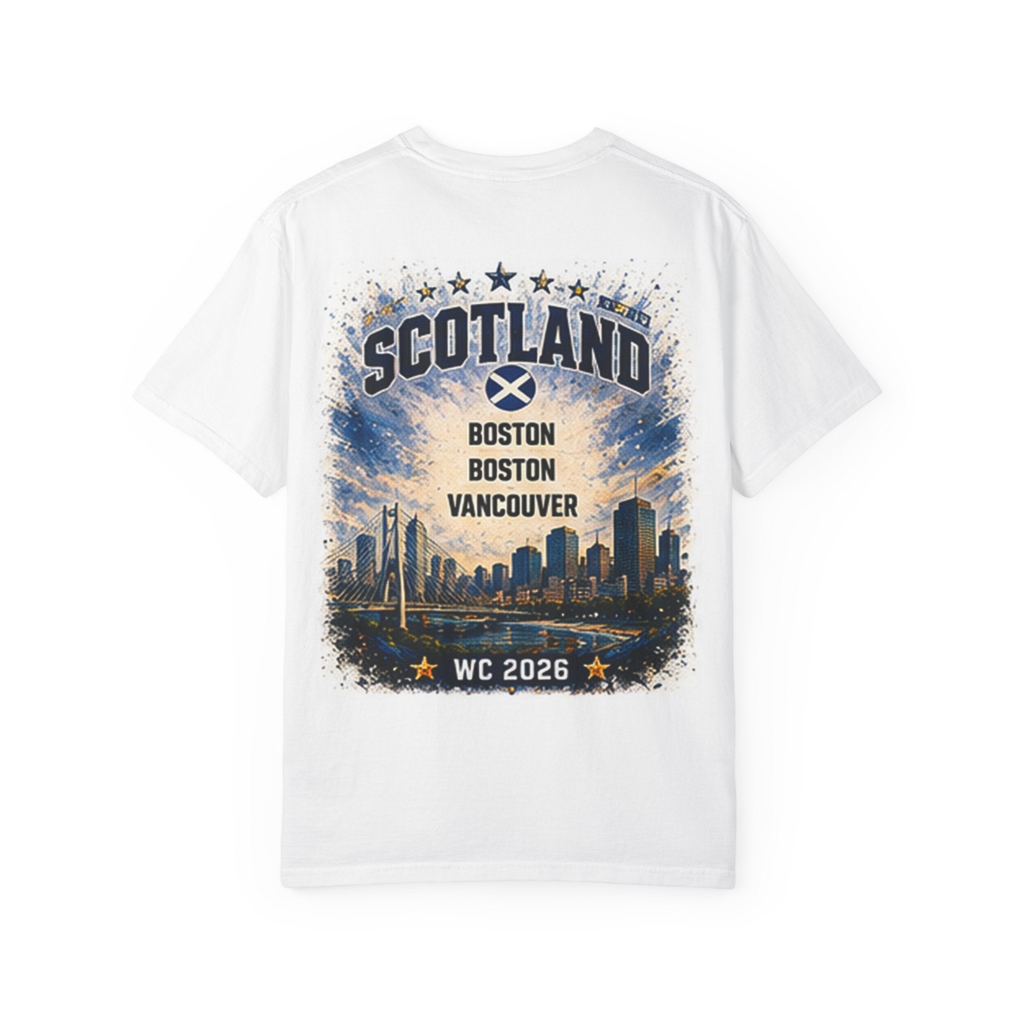 Scotland WC 2026 Soccer T‑Shirt — Scotland Football Fan Tee (Boston & Vancouver)