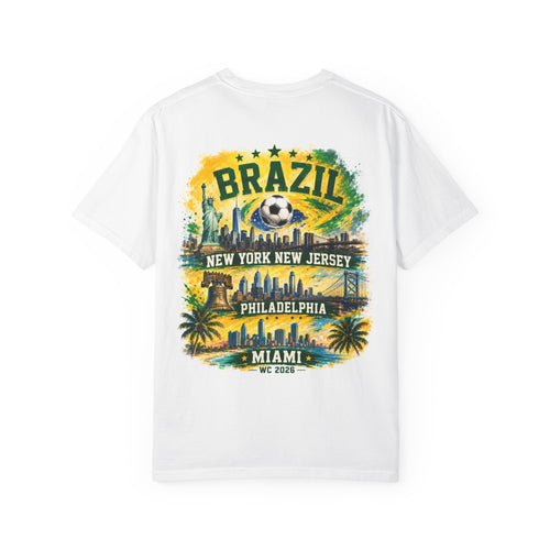 Brazil WC 2026 Soccer T-Shirt – World Cup Fan Tee with City Graphics (New York • Philadelphia • Miami)