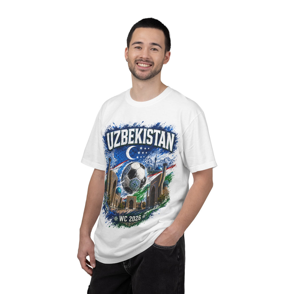 Uzbekistan WC 2026 Soccer T-Shirt — World Cup Fan Tee (Mexico City, Houston, Atlanta)