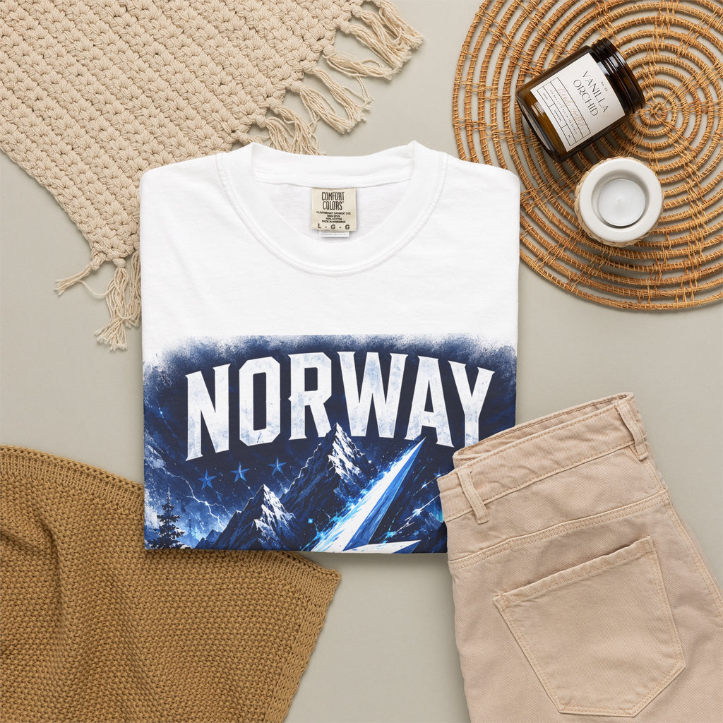 Norway WC 2026 Soccer T-Shirt — Lightning Forest Football Fan Tee