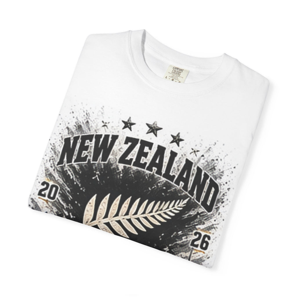 New Zealand WC 2026 Soccer T-Shirt — Fern & Stadium Graphic Tee