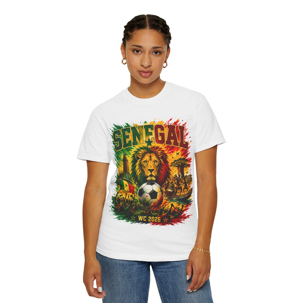 Senegal Lion Soccer T-Shirt — WC 2026 Fan Tee