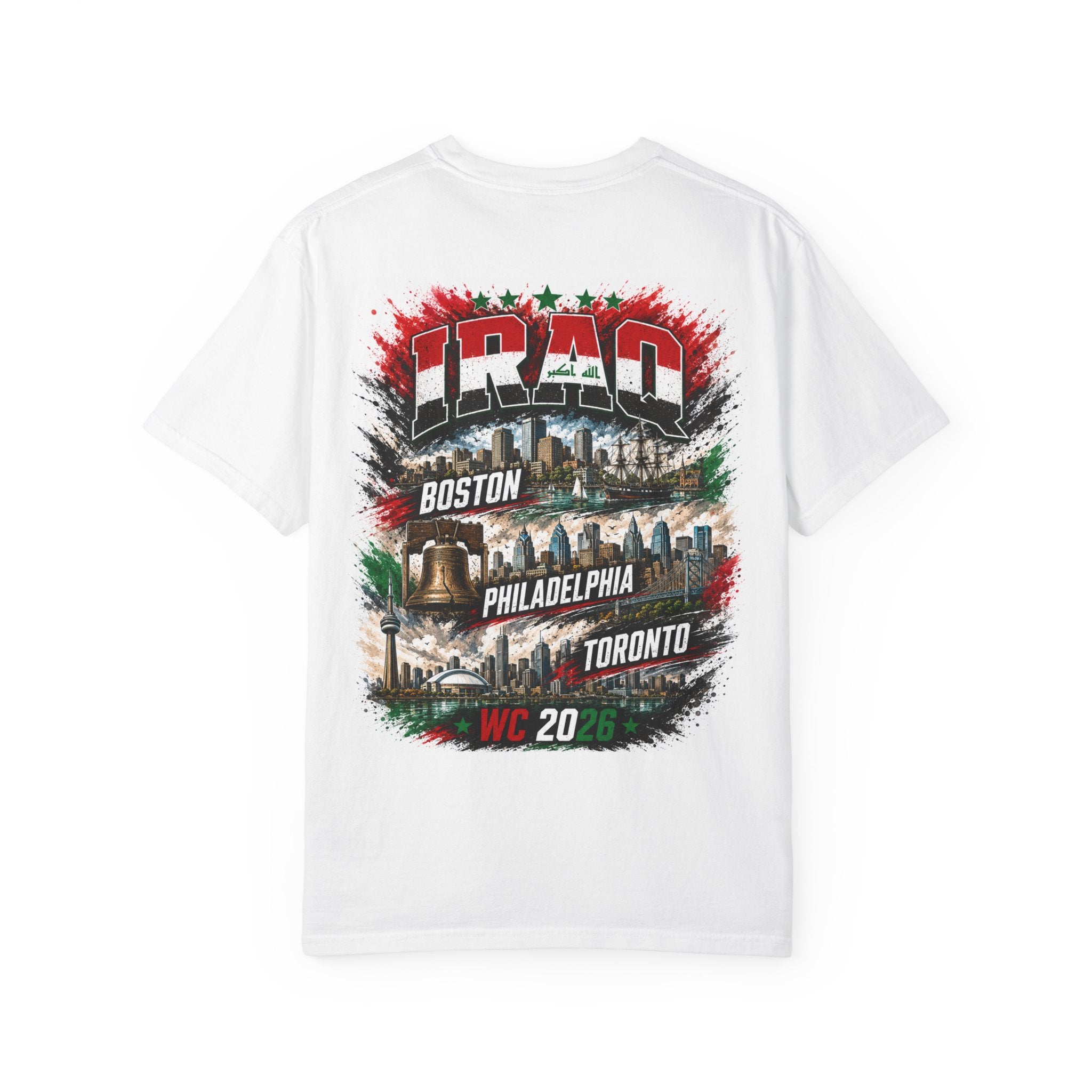 Iraq Soccer T‑Shirt – World Cup 2026 Fan Tee (Boston, Philadelphia, Toronto)