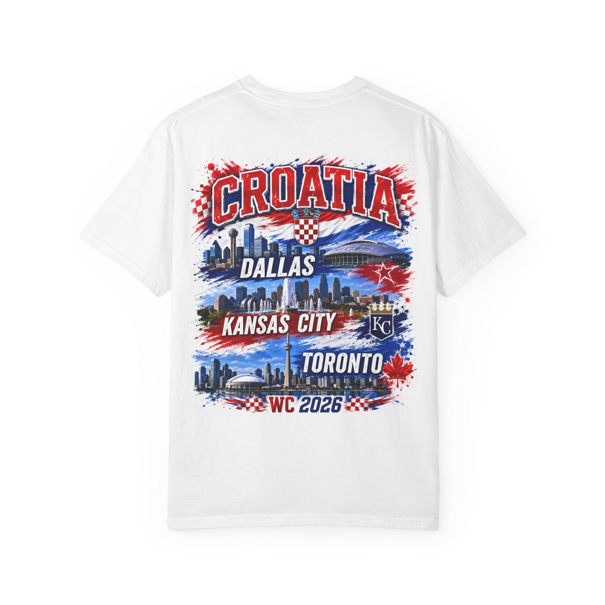 Croatia WC 2026 Soccer T-Shirt — Croatia Fan Tee (Dallas, Kansas City, Toronto)