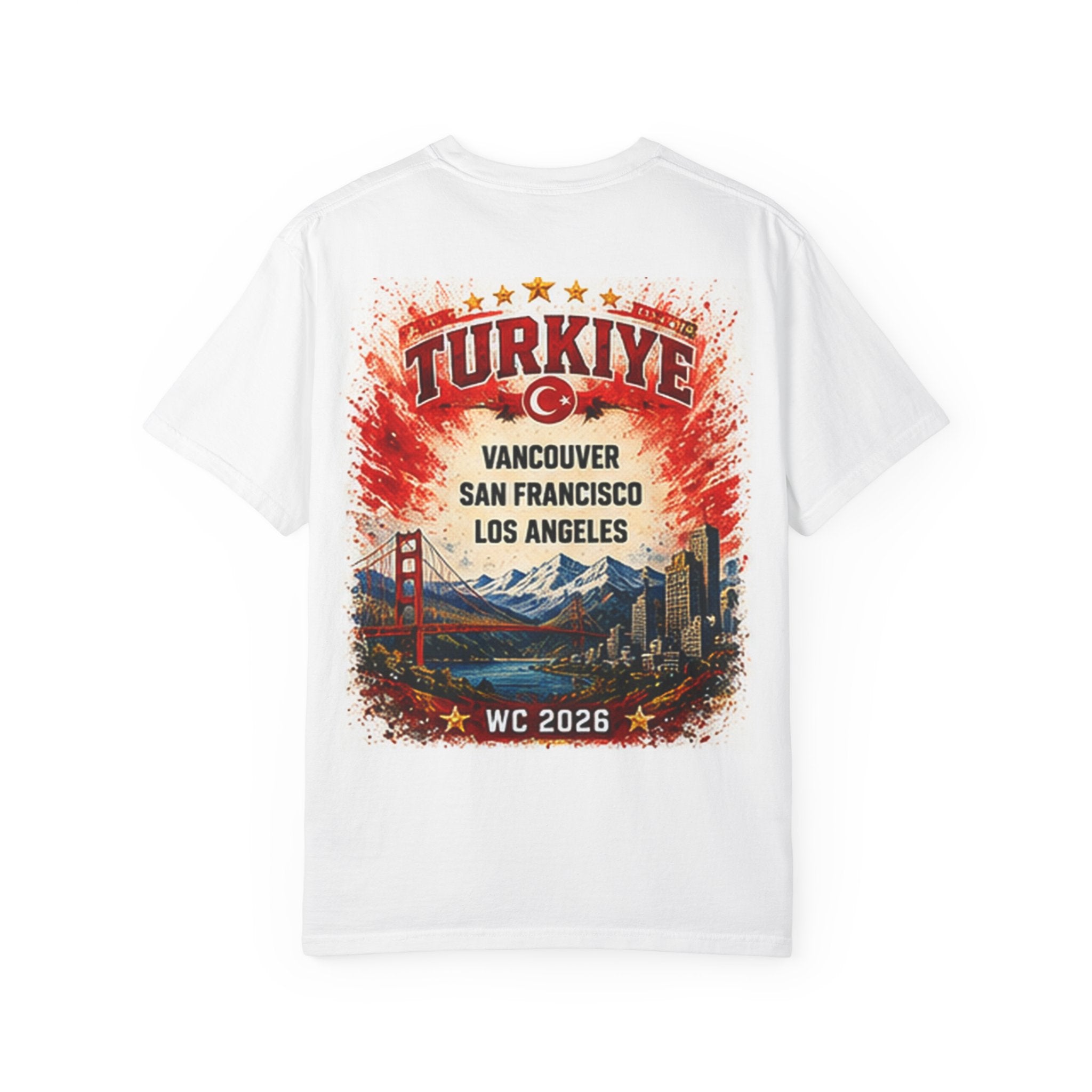 Türkiye WC 2026 Soccer T-Shirt — World Cup Fan Tee (Vancouver, San Francisco, Los Angeles)