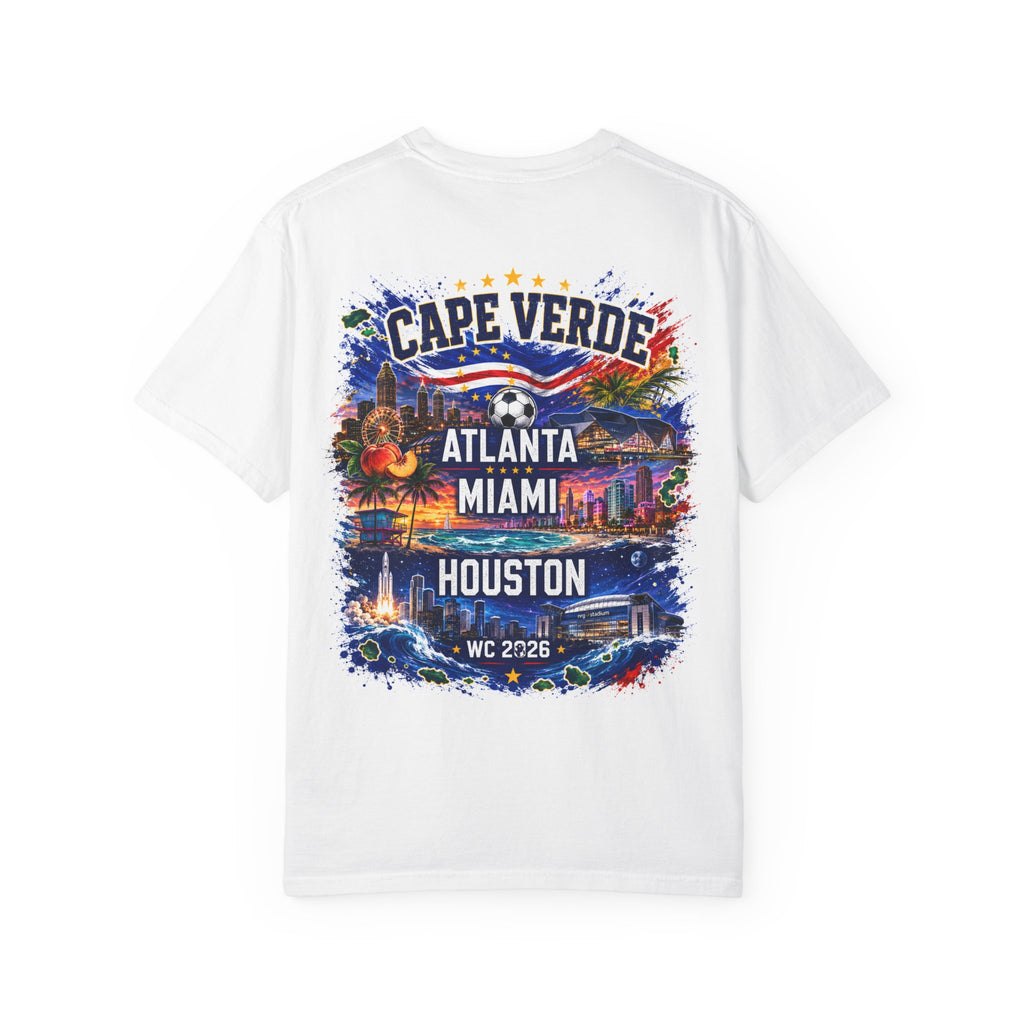 Cape Verde Soccer World Cup 2026 T-Shirt — Atlanta Miami Houston Fan Tee