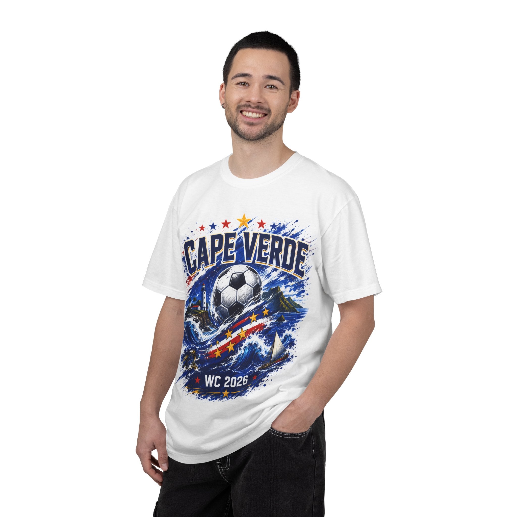 Cape Verde Soccer World Cup 2026 T-Shirt — Atlanta Miami Houston Fan Tee
