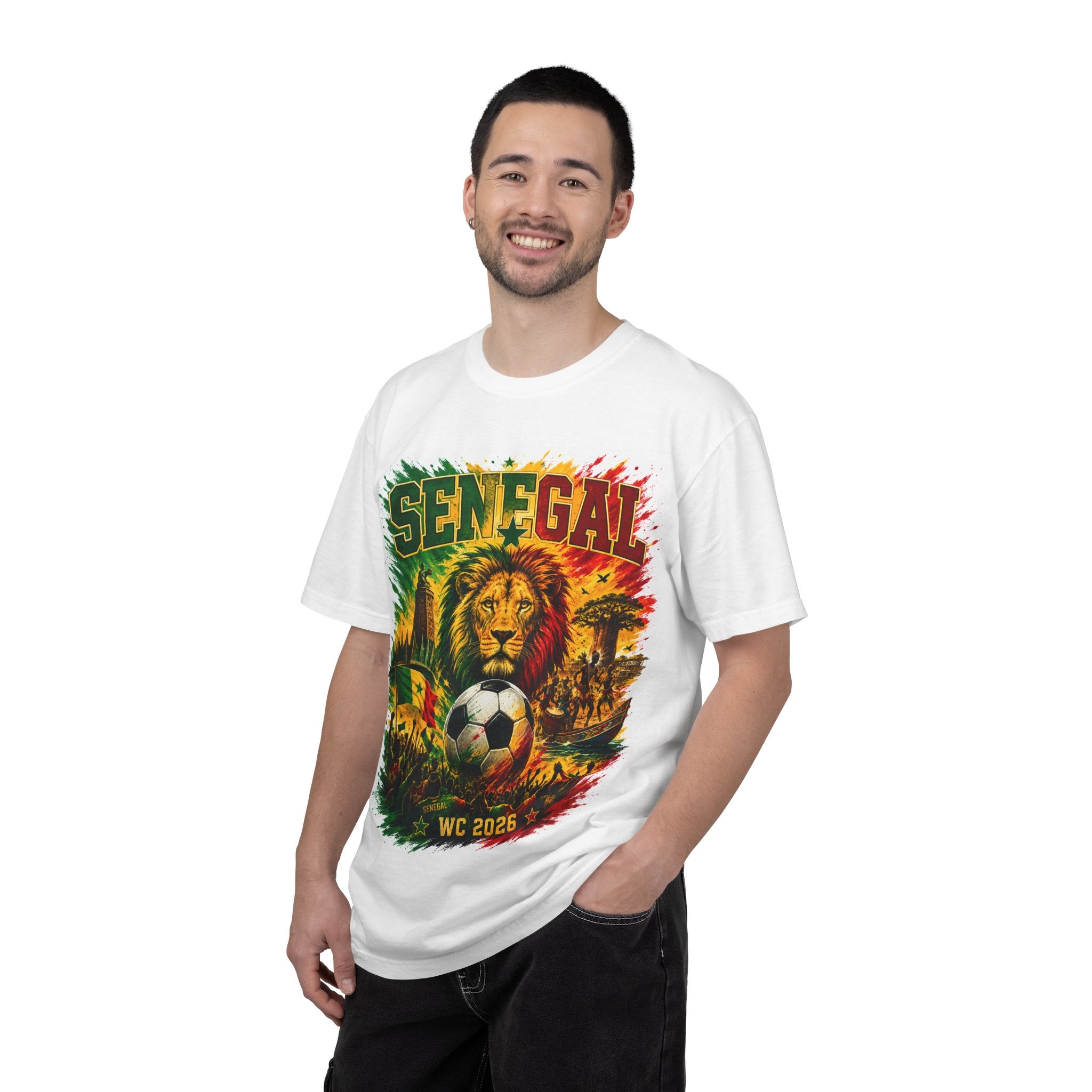 Senegal Lion Soccer T-Shirt — WC 2026 Fan Tee
