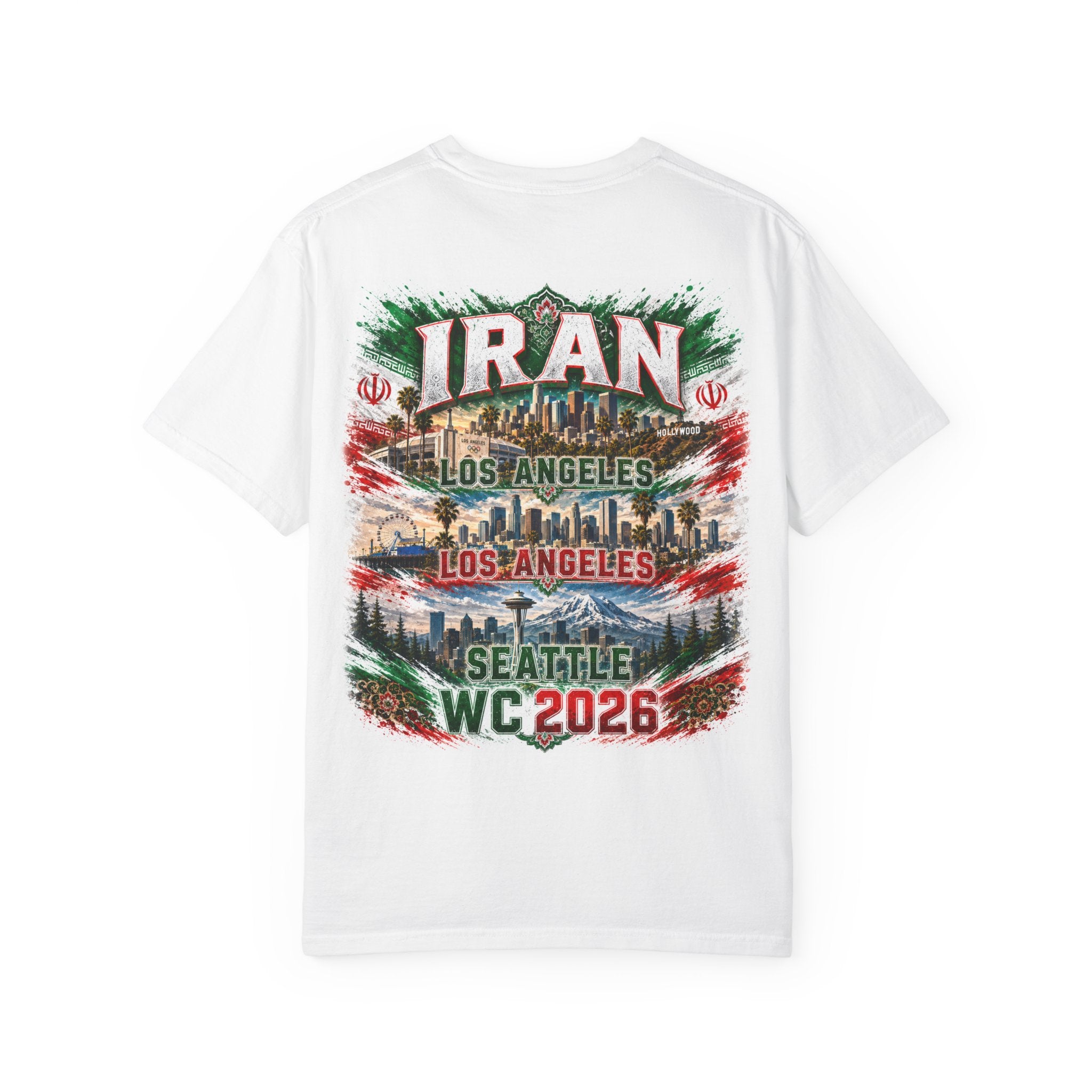 Iran World Cup 2026 Soccer T-Shirt — WC 2026 Los Angeles & Seattle Fan Tee