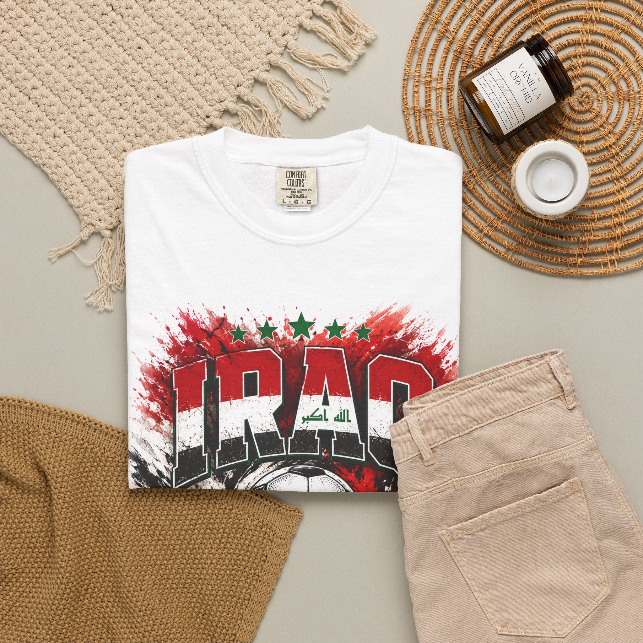 Iraq Soccer T‑Shirt – World Cup 2026 Fan Tee (Boston, Philadelphia, Toronto)