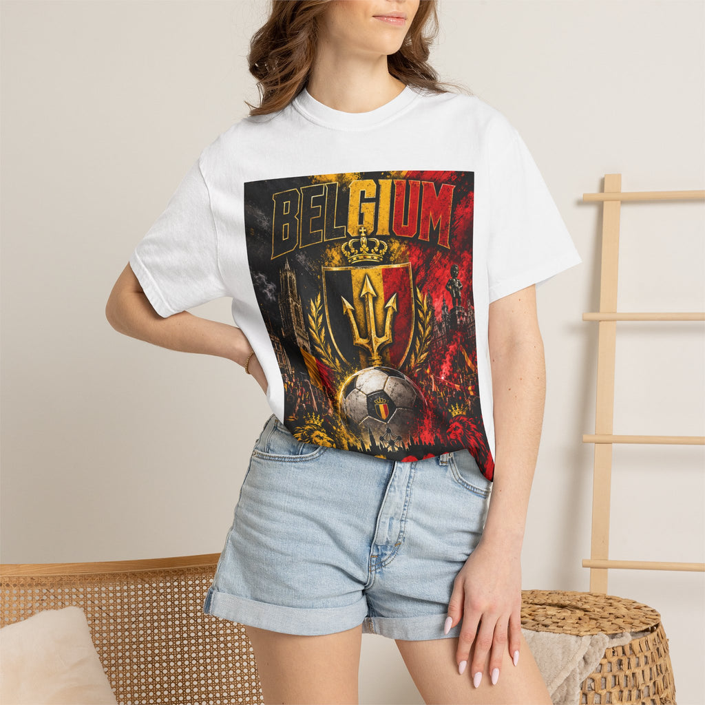 Belgium WC 2026 Soccer T-Shirt — Team Belgium North America Tour (Seattle • Los Angeles • Vancouver)