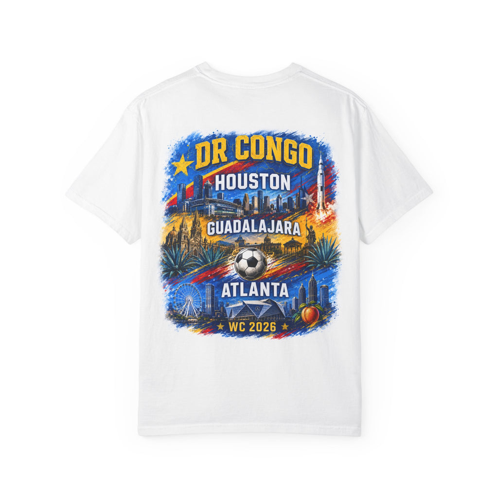 DR Congo World Cup 2026 Soccer T-Shirt — Houston, Guadalajara, Atlanta Fan Tee