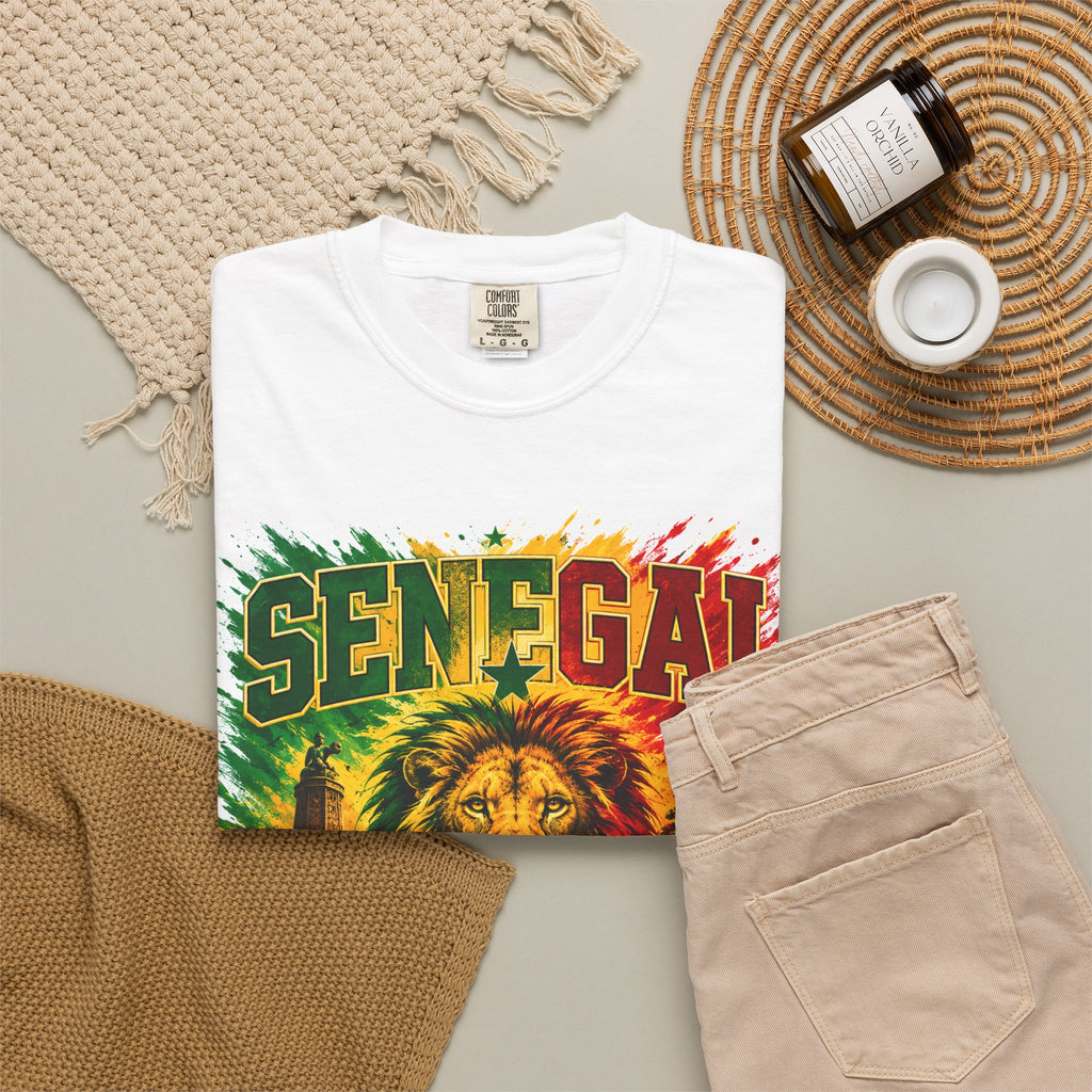Senegal Lion Soccer T-Shirt — WC 2026 Fan Tee