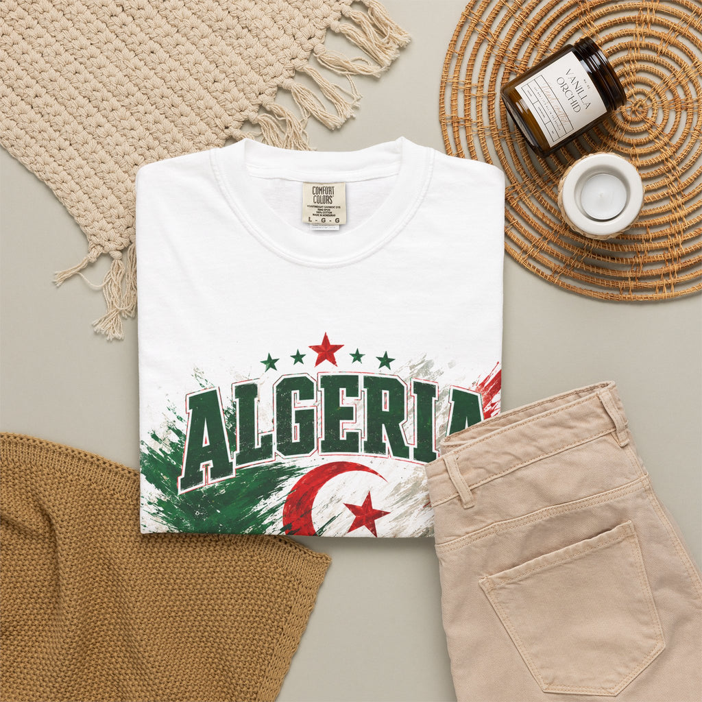 Algeria Soccer T-Shirt – WC 2026 Fan Tee with Flag, Football & City Landmarks