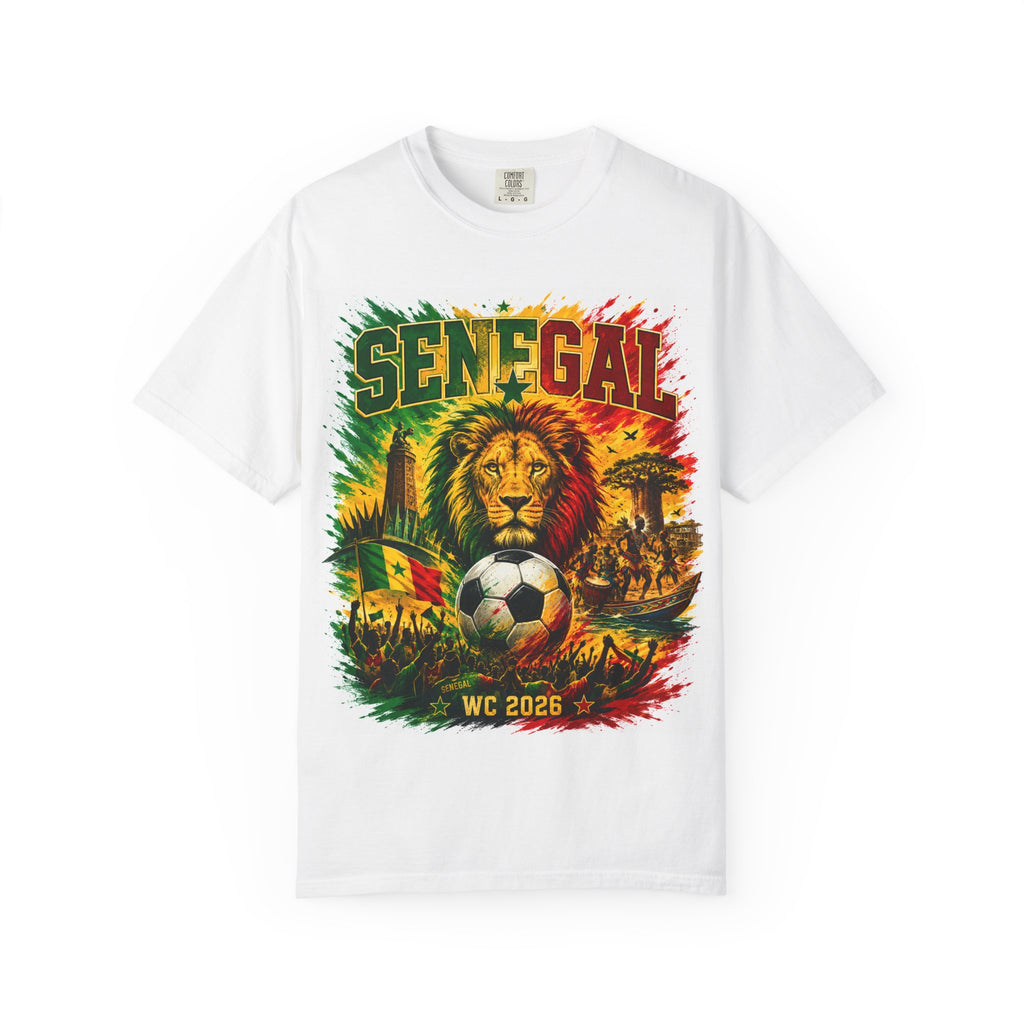 Senegal Lion Soccer T-Shirt — WC 2026 Fan Tee