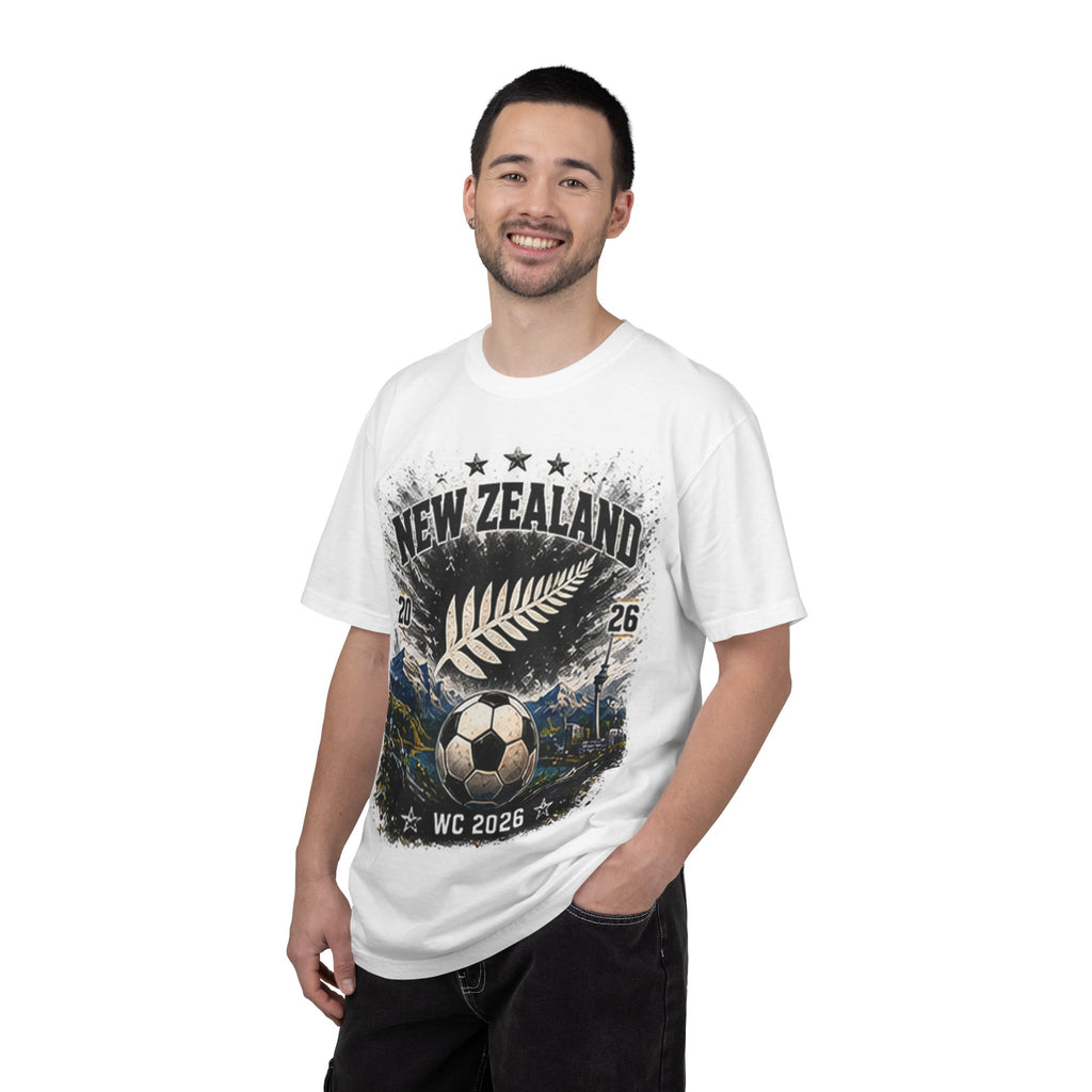 New Zealand WC 2026 Soccer T-Shirt — Fern & Stadium Graphic Tee