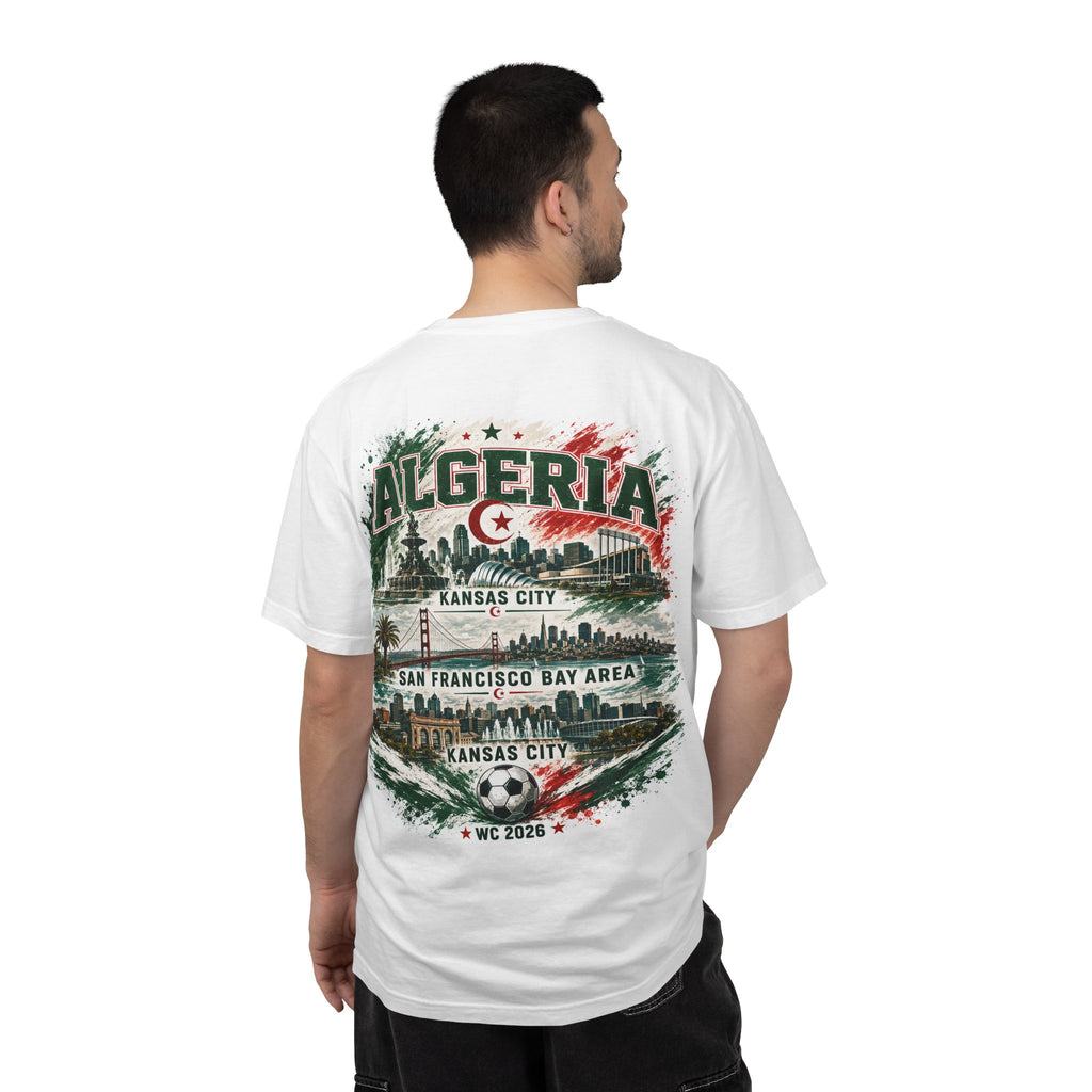 Algeria Soccer T-Shirt – WC 2026 Fan Tee with Flag, Football & City Landmarks