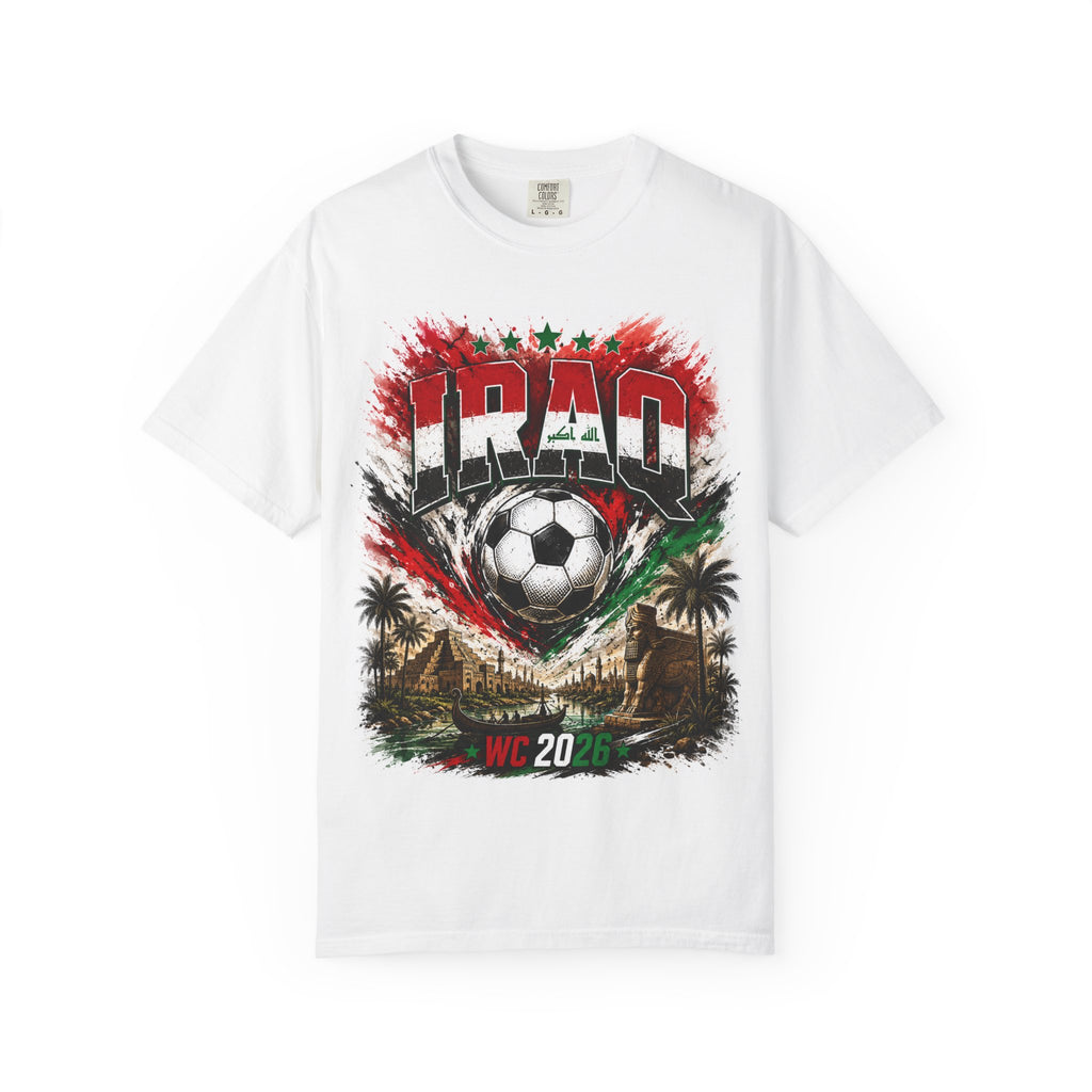 Iraq Soccer T‑Shirt – World Cup 2026 Fan Tee (Boston, Philadelphia, Toronto)