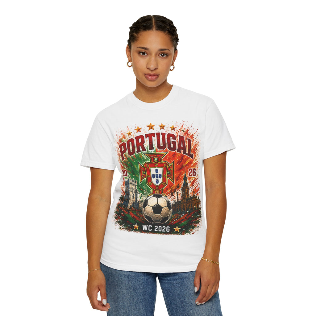 Portugal WC 2026 Soccer T-Shirt — Vintage Crest & Football Design
