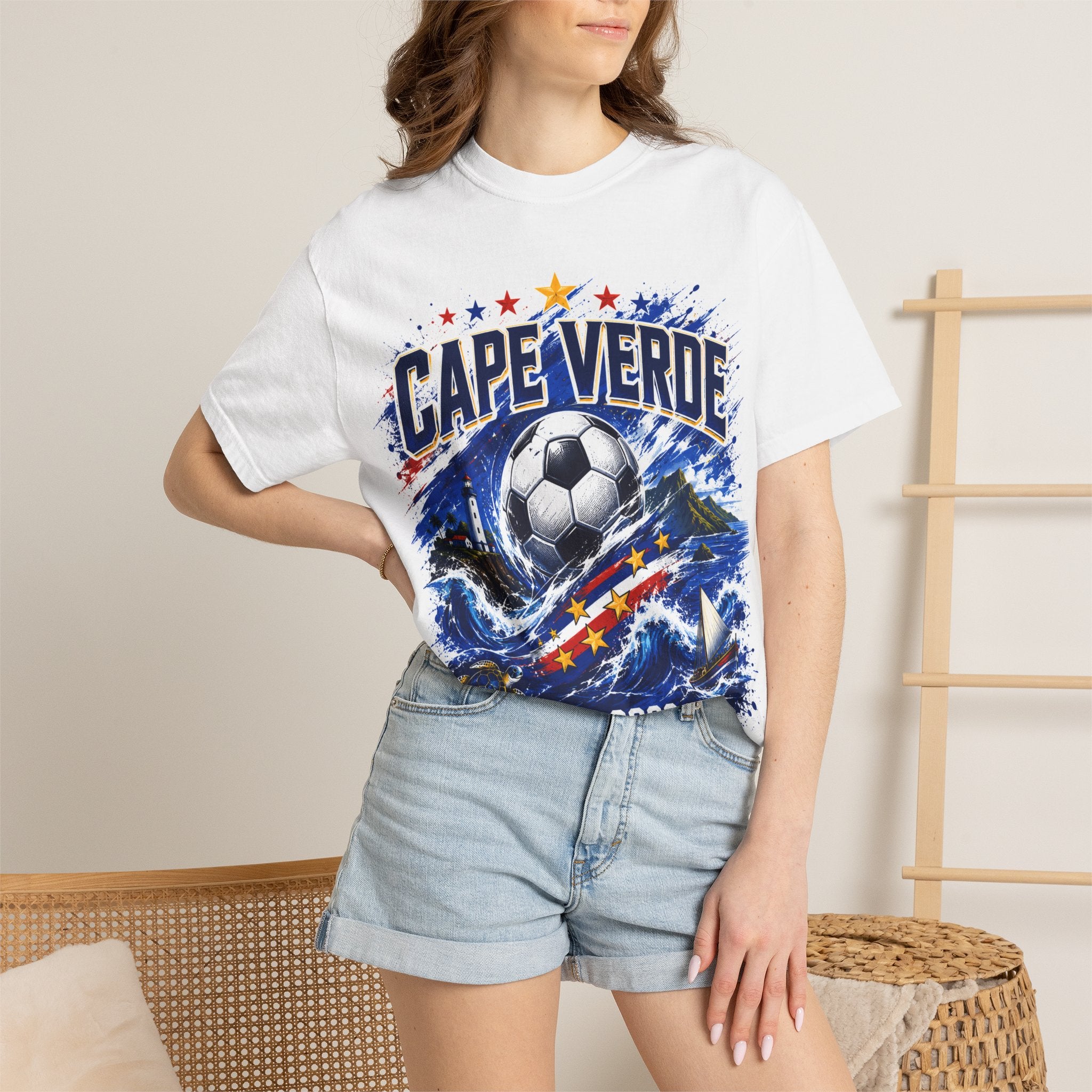 Cape Verde Soccer World Cup 2026 T-Shirt — Atlanta Miami Houston Fan Tee