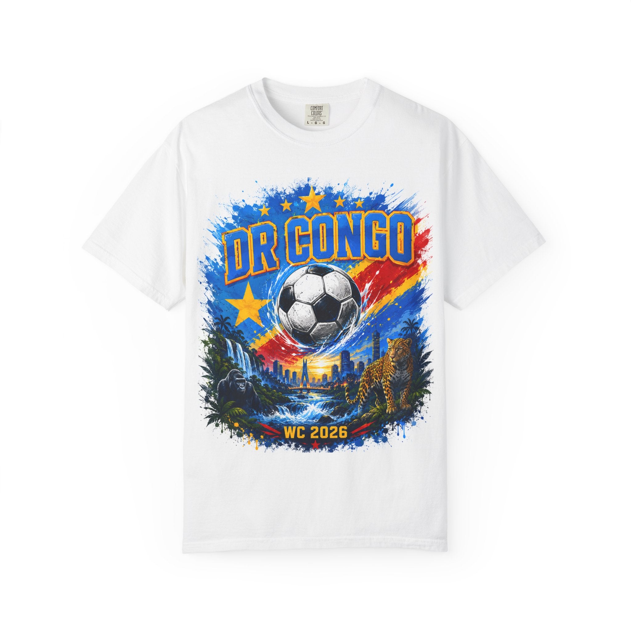 DR Congo World Cup 2026 Soccer T-Shirt — Houston, Guadalajara, Atlanta Fan Tee