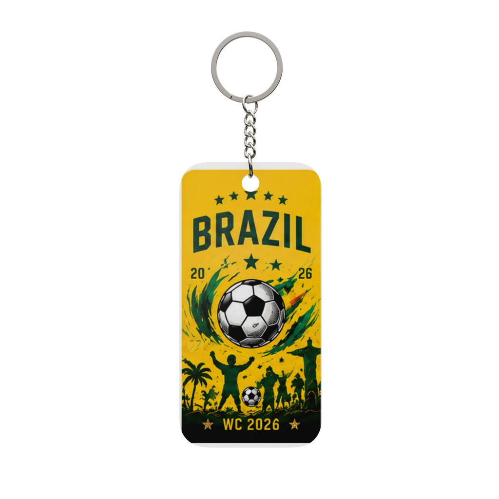 Brazil Soccer World Cup 2026 Double-Sided Keychain
