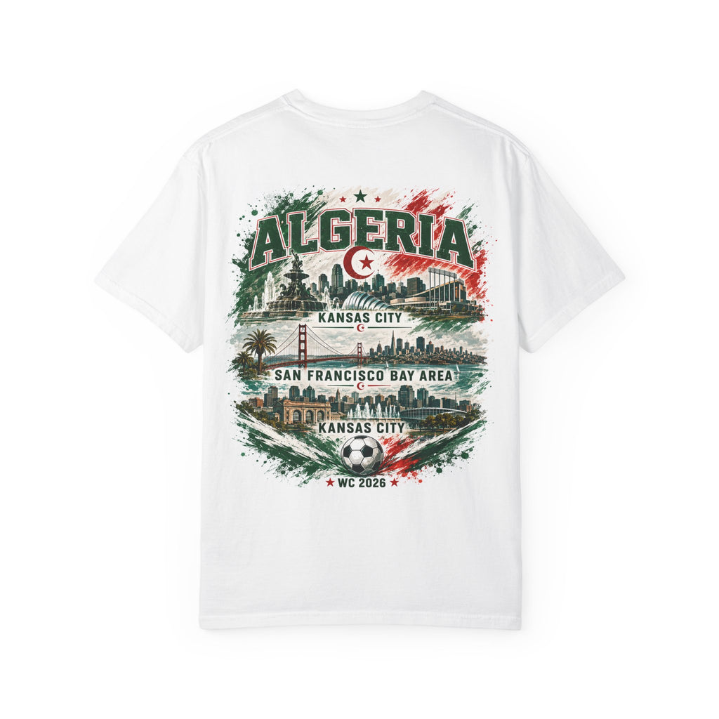 Algeria Soccer T-Shirt – WC 2026 Fan Tee with Flag, Football & City Landmarks