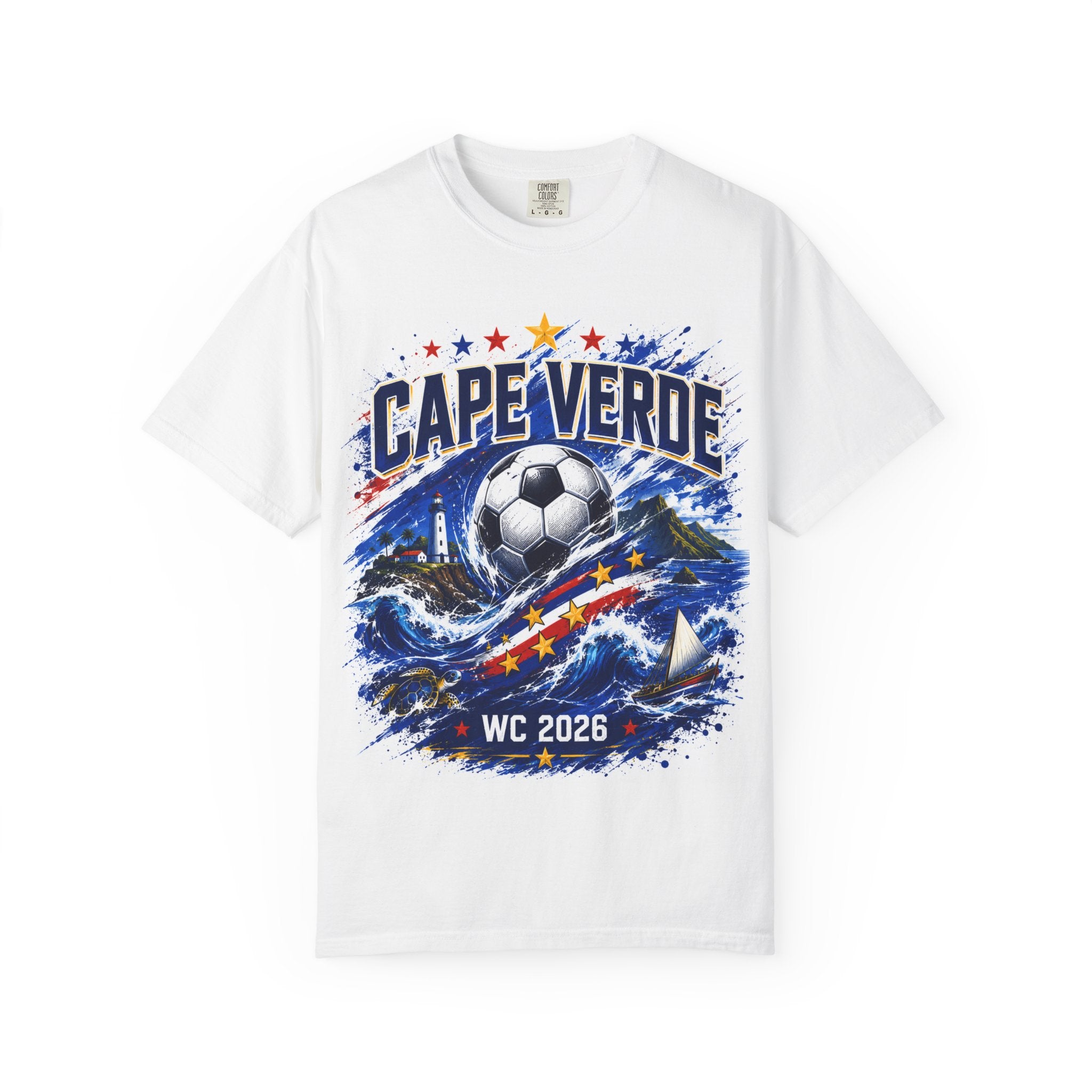 Cape Verde Soccer World Cup 2026 T-Shirt — Atlanta Miami Houston Fan Tee