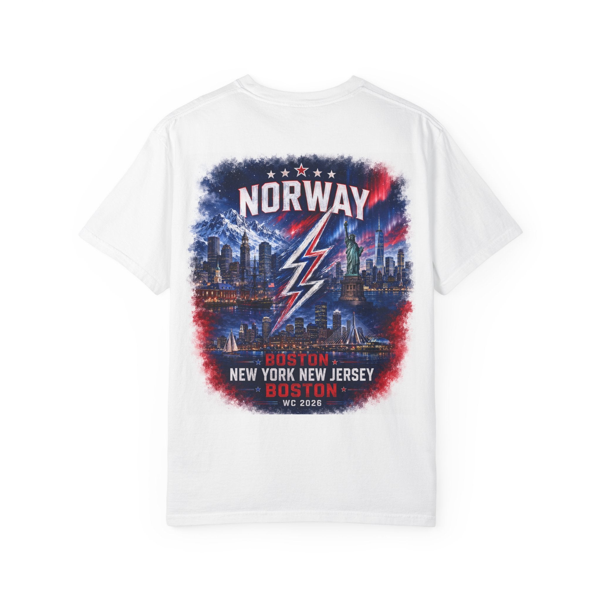 Norway WC 2026 Soccer T-Shirt — Lightning Forest Football Fan Tee
