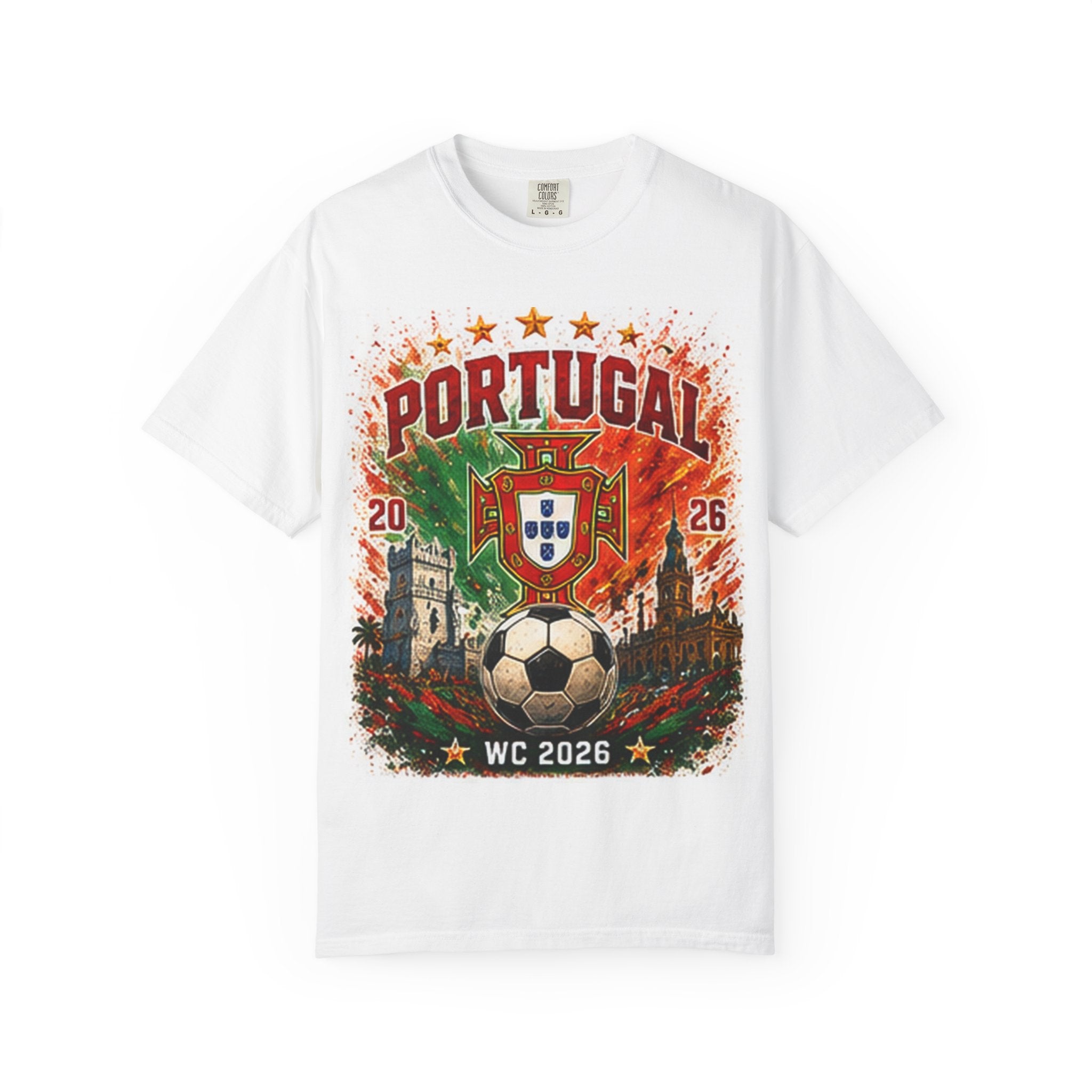 Portugal WC 2026 Soccer T-Shirt — Vintage Crest & Football Design