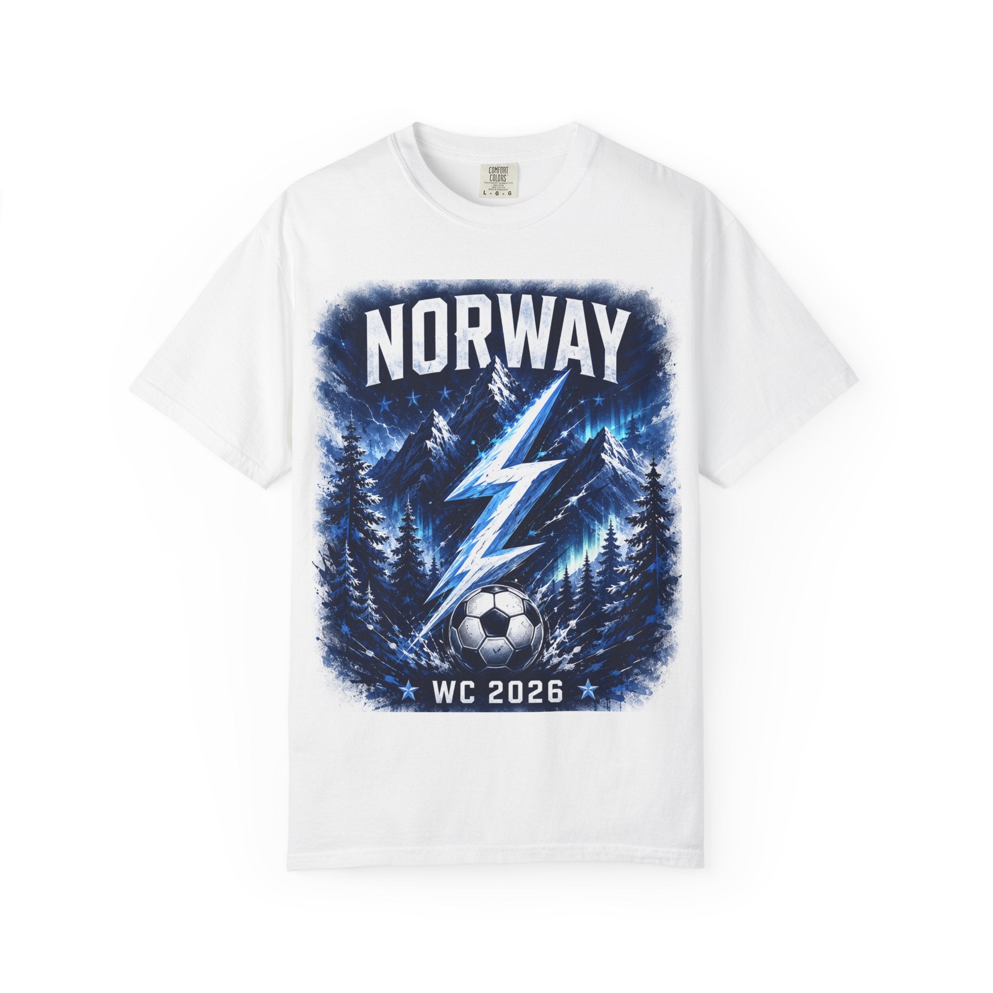 Norway WC 2026 Soccer T-Shirt — Lightning Forest Football Fan Tee