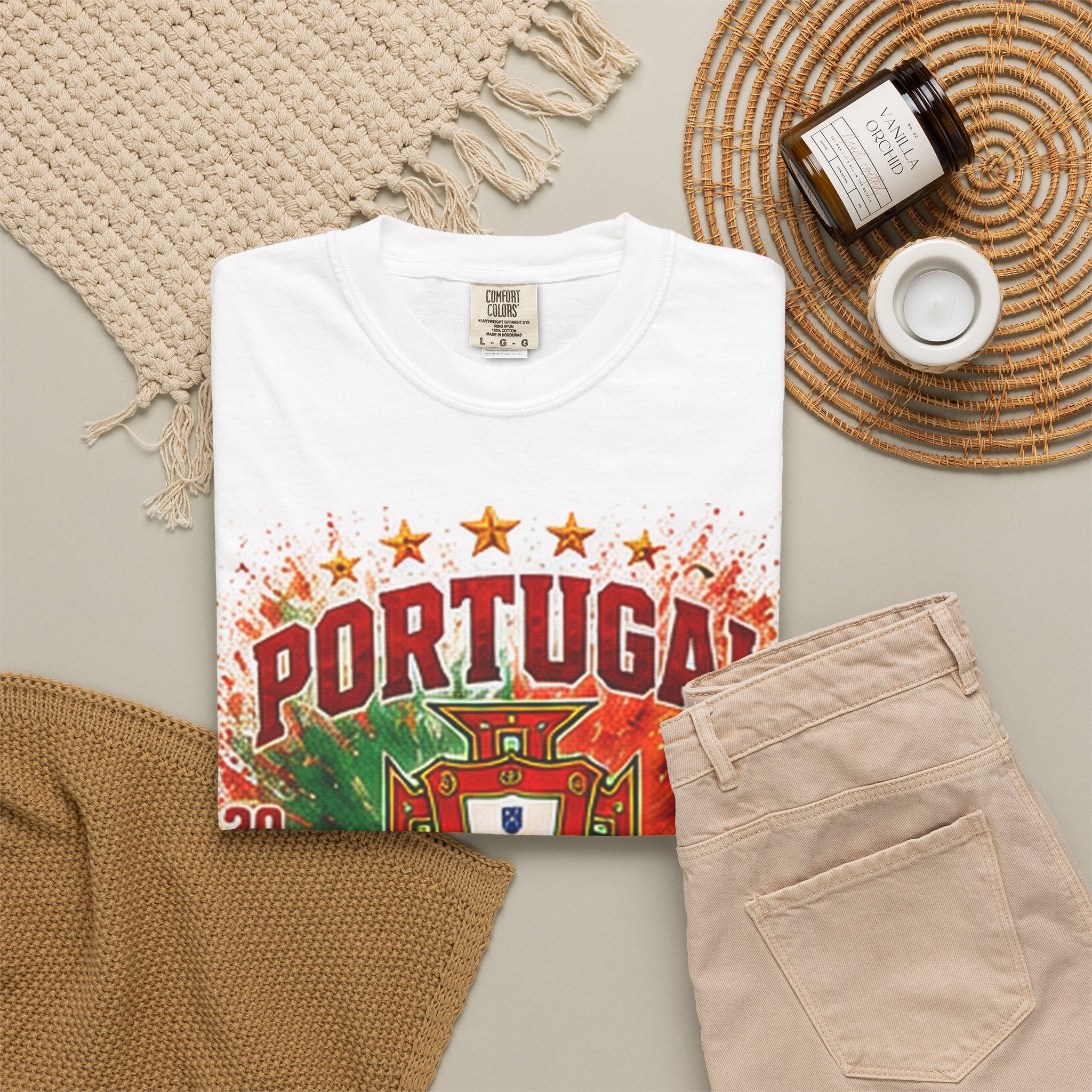 Portugal WC 2026 Soccer T-Shirt — Vintage Crest & Football Design